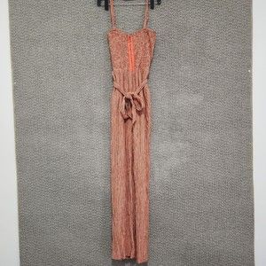 AEROPOSTALE Women's Orange Jumpsuit Strap Tank Top & Pants 1 Piece Size S